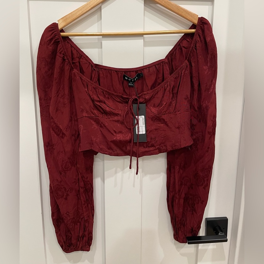 Motel Urka Top Satin Satin Rose Mulberry